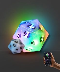 RGB D20 Electronic Dice Aurora Sky – App Controlled for DND Games