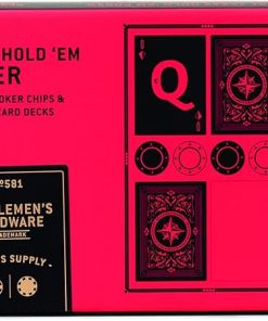 Gentlemen’s Hardware Texas Hold ‘Em Poker Game in a Tin Gift, Multicolored
