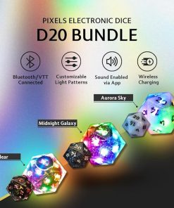 D20 Electronic Dice Three Pack RGB Smart Dice with Bluetooth 2