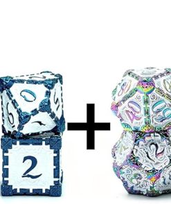 Cusdie Dagger Design Metal DND Dice Set for RPG D&D and Pathfinder