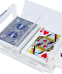 Double Sided Canasta Tray with Revolving Spinner Base Clear 2